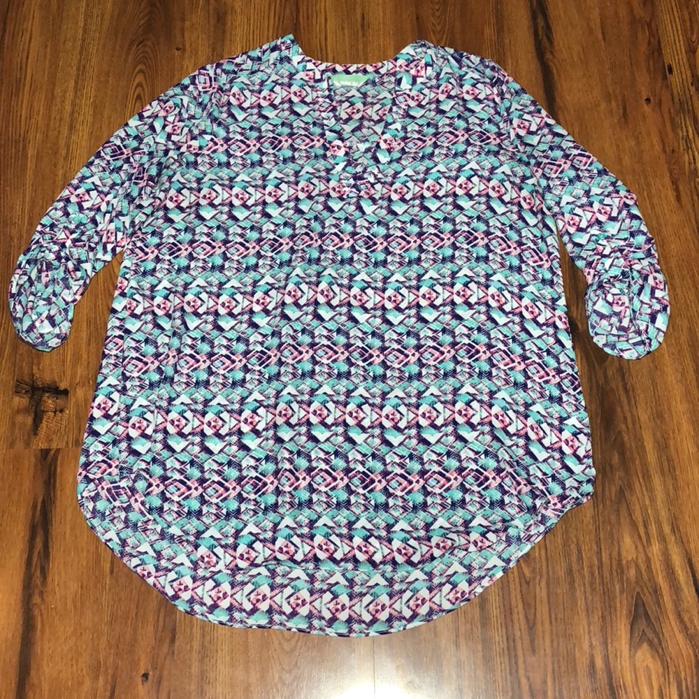 Pink and Purple Tunic Top